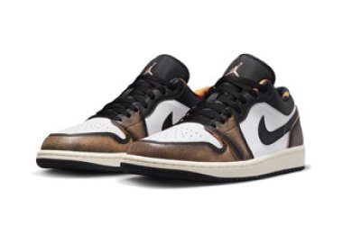 画像1: Air Jordan 1 Low SE Wear-Away  Black/White Sail Onyxes DQ8422-001 Jordan ジョーダン シューズ   【海外取寄】