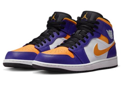 画像1: Air Jordan 1 Mid Lakers DQ8426-517 Jordan ジョーダン シューズ   【海外取寄】