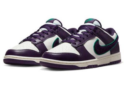 画像1: Dunk Low Retro Chenille Swoosh Sail/Purple/Green DQ7683-100 Nike ナイキ シューズ   【海外取寄】