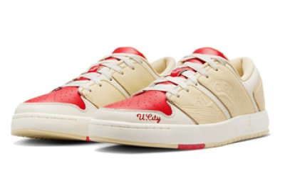 画像1: Air Jordan　Nu 1 Low  x Jason Tatun Ivory/U.red/Vanilla FB1300-100 Jordan ジョーダン ジェイソン　テイタム シューズ   【海外取寄】