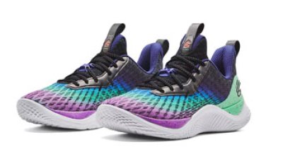 画像1: Curry 10　Aurora PurpleMulti 3025621-500 UnderArmour アンダーアーマー オーロラ シューズ  ステフォン カリー 【海外取寄】