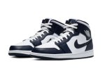 画像2: Air Jordan 1 Mid   White/Obsidian/Metallic Gold 554724-174 Jordan ジョーダン シューズ   【海外取寄】 (2)