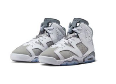 画像1: Air Jordan 6 Retro GS White/Cool Gray 384665-100 Jordan ジョーダン シューズ   【海外取寄】【GS】キッズ