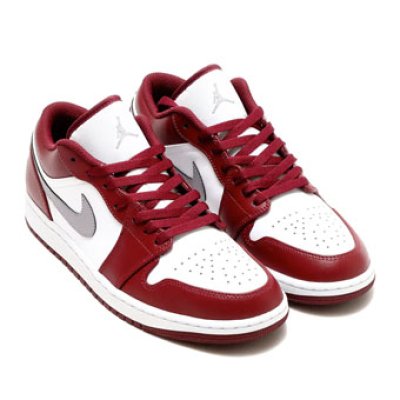 画像1: Air Jordan 1 Low  White/Cherry/Cement Gray 553558-615 Jordan ジョーダン シューズ   【海外取寄】