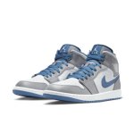 画像2: Air Jordan 1 Mid   True Blue GREY/WHITE/TRUE BLUE DQ8426-014 Jordan ジョーダン シューズ   【海外取寄】 (2)