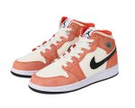 画像2: Air Jordan 1 Mid SE GS  ORANGE/BLACK-SAIL DV1336-800 Jordan ジョーダン シューズ   【海外取寄】【GS】キッズ (2)