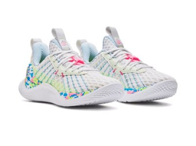 画像1: Curry 10  SPLASH PARTY　GS White/Blue/Silver 3026293-100 UnderArmour アンダーアーマー シューズ  ステフォン カリー 【海外取寄】【GS】キッズ