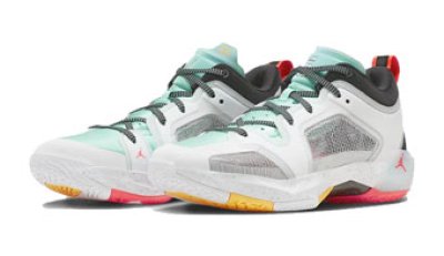 画像1: Air Jordan 37 Low Guo Ailun PE White/Silver/Green FB8486-130 Jordan ジョーダン グオ・アイルン シューズ   【海外取寄】