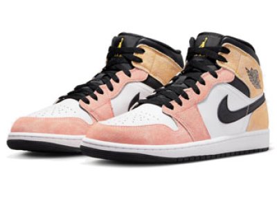 画像1: Air Jordan 1 Mid SE Flight Club  White/Pink/Beige/Black DX4332-800 Jordan ジョーダン シューズ   【海外取寄】