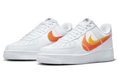 画像1: Air Force 1 Low '07  White/Orange FJ4228-100 Nike ナイキ Spray Paint Swoosh シューズ   【海外取寄】