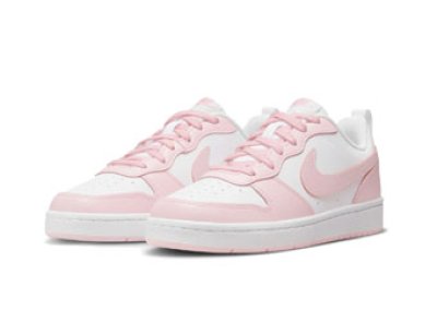 画像1: COURT BOROUGH Low 2 GS White/Pink DQ0492-100 Nike ナイキ シューズ   【海外取寄】【GS】キッズ