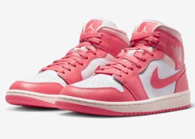 画像1: Wmns Air Jordan 1 Mid Sea Coral White/Pink BQ6472-186 Jordan ジョーダン シューズ   【海外取寄】【WOMEN'S】