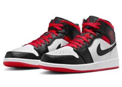 画像1: Air Jordan 1 Mid White/Black/Gym Red DQ8426-106 Jordan ジョーダン シューズ   【海外取寄】