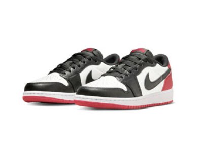 画像1: Air Jordan 1 Low Retro OG　GS Black Toe White/Black/Red CZ0858-106 Jordan ジョーダン つま黒 シューズ   【海外取寄】【GS】キッズ