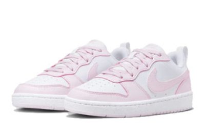 画像1: COURT BOROUGH Low 2　RECRAFT GS White/Pink DV5456-105 Nike ナイキ シューズ   【海外取寄】【GS】キッズ