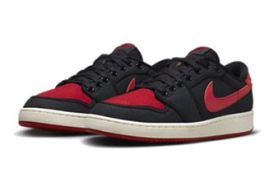 画像1: AJKO  1 Low Bred Black/Red DX4981-006 Jordan ジョーダン シューズ   【海外取寄】