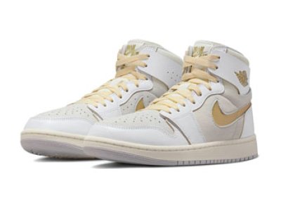 画像1: Air Jordan 1 High Zoom Air CMFT 2 White/Gray/Gold DV1307-107 Jordan ジョーダン コンフォート シューズ   【海外取寄】