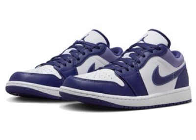 画像1: Air Jordan 1 Low  Purple/White 553558-515 Jordan ジョーダン シューズ   【海外取寄】