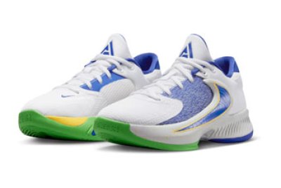 画像1: Zoom Freak 4 GS White/Blue/Green DQ0553-103 Nike ナイキ フリーク シューズ   【海外取寄】【GS】キッズ