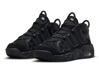 画像1: Air More Uptempo GS Triple Black FV2264-001 Nike ナイキ シューズ  スコッティ ピッペン 【海外取寄】【GS】キッズ