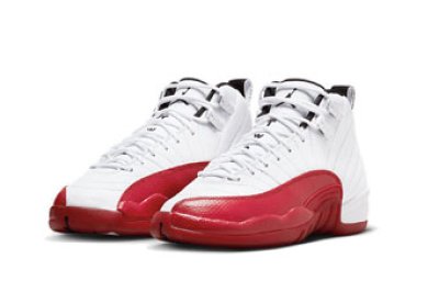 画像1: Air Jordan 12 Retro GS Cherry White/Black/Varsity Red 153265-116 Jordan ジョーダン レトロ シューズ   【海外取寄】【GS】キッズ