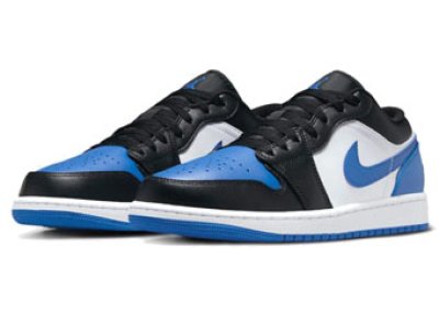 画像1: Air Jordan 1 Low  White/Royal Blue/Black 553558-140 Jordan ジョーダン シューズ   【海外取寄】