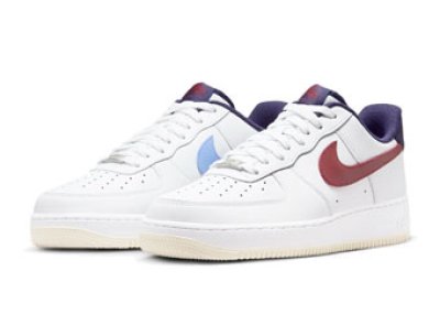 画像1: AIR FORCE 1  '07 White/Red/Light Blue FV8105-161 Nike ナイキ シューズ   【海外取寄】