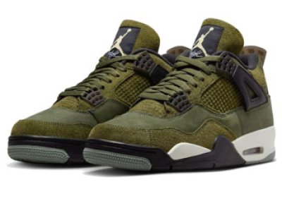 画像1: Air Jordan 4 Retro SE Craft Olive/Pale Vanilla/Khaki FB9927-200 Jordan ジョーダン シューズ   【海外取寄】