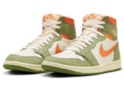 画像1: Air Jordan 1 High Retro OG Craft　 Celadon/Olive/Orange/Coconut Milk/Pale Ivory FB9934-300 Jordan ジョーダン シューズ   【海外取寄】