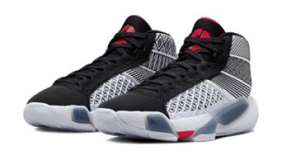 画像1: Air Jordan 38  Low Fundamental White/Black/Siren Red DZ3499-101 Jordan ジョーダン シューズ   【海外取寄】【GS】キッズ