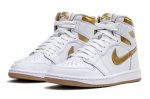 画像2: Wmns Air Jordan 1 Retro HI OG Satin Bred White/Metallic Gold FD2596-107 Jordan ジョーダン シューズ   【海外取寄】【WOMEN'S】 (2)