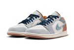 画像2: Air Jordan 1 Low SE Denim Swoosh Phantom/Coconut Milk/Brown/Blue FZ5042-041 Jordan ジョーダン シューズ   【海外取寄】 (2)