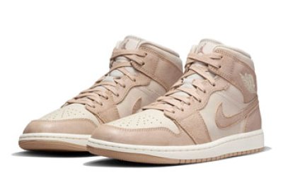 画像1: Wmns Air Jordan 1 Mid SE Stone Washed Light Brown/Sail FJ3448-200 Jordan ジョーダン ストーンウォッシュド シューズ   【海外取寄】【WOMEN'S】