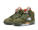 画像2: Air Jordan 5 Retro GS Army Olive/Orange/Black 440888-308 Jordan ジョーダン シューズ   【海外取寄】【GS】キッズ (2)