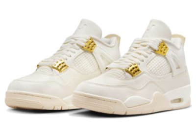 画像1: Wmns Air jordan 4 Retro Sail/Metallic Gold AQ9129-170 Jordan ジョーダン シューズ   【海外取寄】【WOMEN'S】