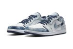 画像2: Air Jordan 1 Low SE Washed Denim White/Blue CZ8455-100 Jordan ジョーダン シューズ   【海外取寄】 (2)