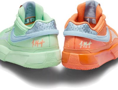 画像1: JA 1 GS  Bright Mandarin Orange/Green DX2294-800 Nike ナイキ ジャ・モラント シューズ   【海外取寄】【GS】キッズ