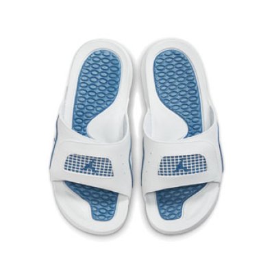 画像1: Jordan Hydro Retro 4 Slides GS White/Blue 532226-141 Jordan ジョーダン サンダル シューズ   【海外取寄】【GS】キッズ