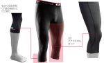 画像2: 3/4 Length Tights Blk M8180BK インナー 機能性タイツ McDavid マクダビッド サポーター (2)