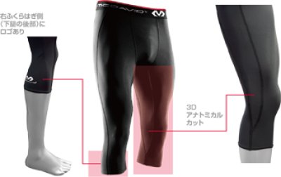 画像1: 3/4 Length Tights Wht M8180WH インナー 機能性タイツ McDavid マクダビッド サポーター