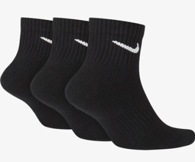 画像1: Everyday Cushion Quater Socks 3PK Blk SX7667-010 MDQTRソックス Nike ナイキ ソックス  【SALE商品】
