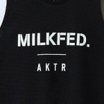 画像2: xMILKFED. LOGO TANK BLACK 120-069001 BK AKTR アクター ノースリーブ タンクトップ ウエア  【WOMEN'S】アパレル (2)