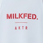 画像2: xMILKFED. LOGO TANK WHITE 120-069001 WH AKTR アクター ノースリーブ タンクトップ ウエア  【WOMEN'S】アパレル (2)