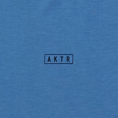 画像1: AKTR ONEPOINT LOGO WIDE SILHOUETTE TEE BLUE 121-010005 BL AKTR アクター Tシャツ ウエア  【MEN'S】【SALE商品】