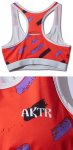 画像2: WOMENS BRUSH STROKES SPORTS BRA RED 220-086021 RD AKTR アクター サポーター  【WOMEN'S】【SALE商品】 (2)