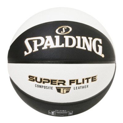 画像1: スーパーフライト ブラック×ホワイト 合成皮革 7号球 Blk/Wht 77-116J Spalding スポルディング ボール