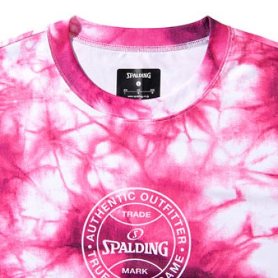 画像1: タイダイオーセンティック Tシャツ  Pink Tie-Dye SMT211090-6200 Spalding スポルディング Tシャツ ウエア  【MEN'S】【SALE商品】