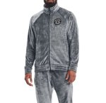 画像2: UA Velour Track Jacket Gray/Metallic Silver 1374837-012 UnderArmour アンダーアーマー ベロア ジャケット アウトウエア ウエア 秋冬物  【海外取寄】【MEN'S】 (2)