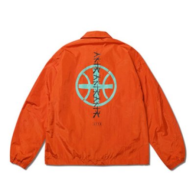 画像1: B.BALL GRAFFITI COACH JACKET ORANGE 122-021010 OR AKTR アクター ジャケット アウトウエア ウエア 秋冬物 【MEN'S】【SALE商品】