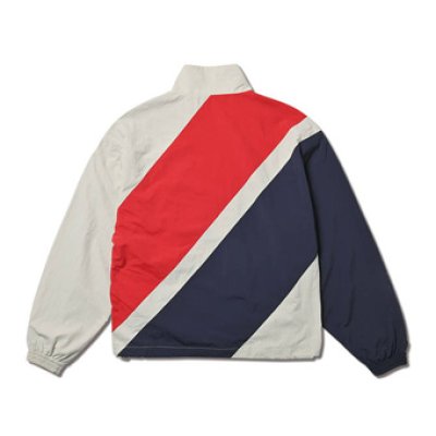 画像1: xFILA DIAGONAL CUTTING JACKET CREAM 122-055010 CR AKTR アクター ジャケット アウトウエア ウエア 秋冬物 【MEN'S】
